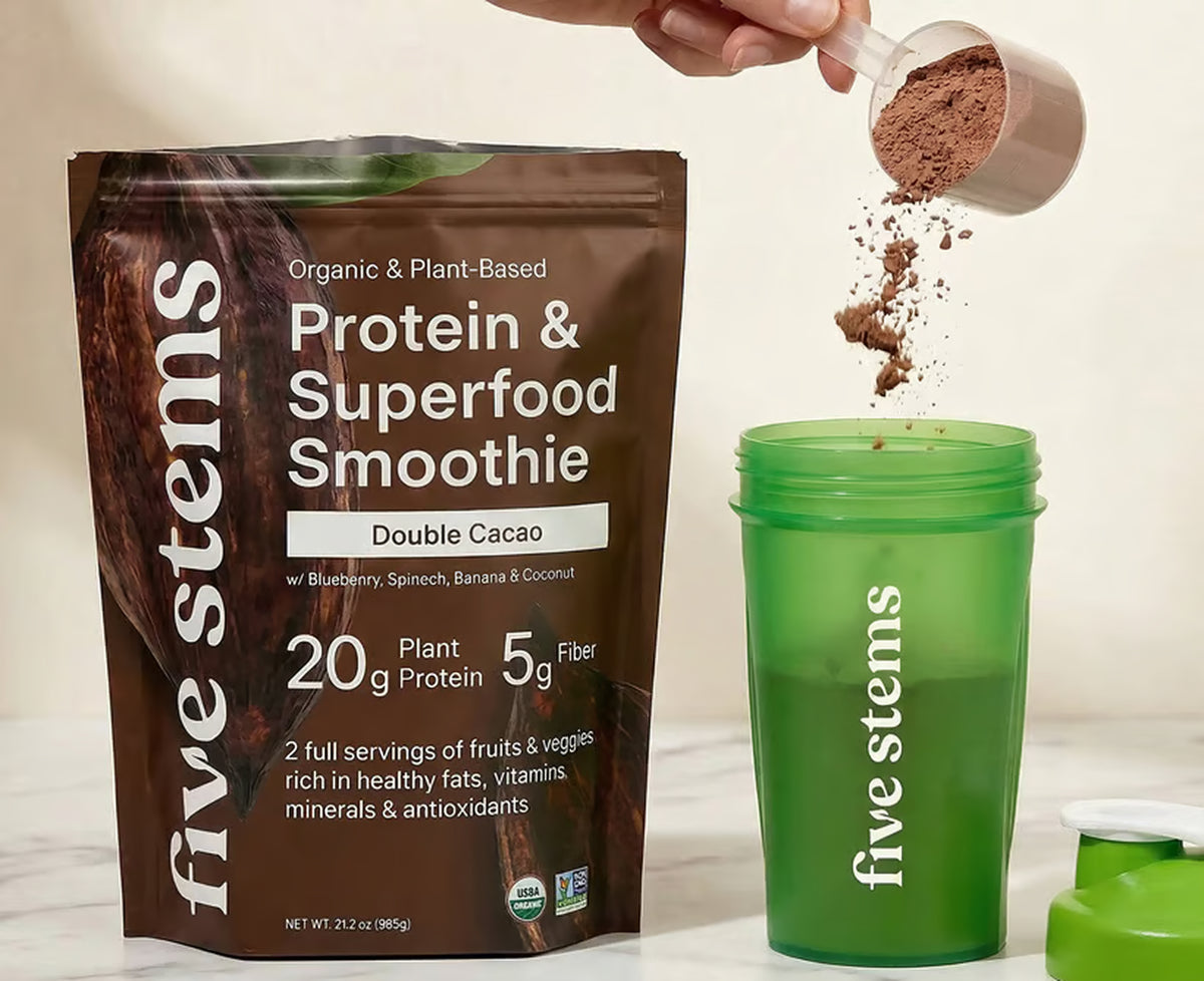 Just add two scoops and your favorite plant milk or water, shake and enjoy